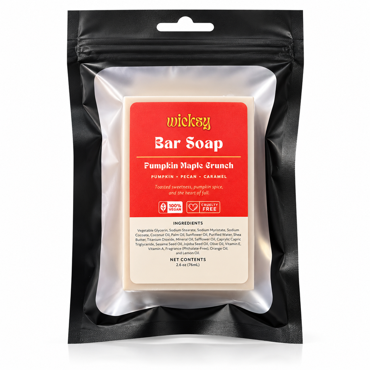 Pumpkin Maple Crunch Bar Soap by Wicksy