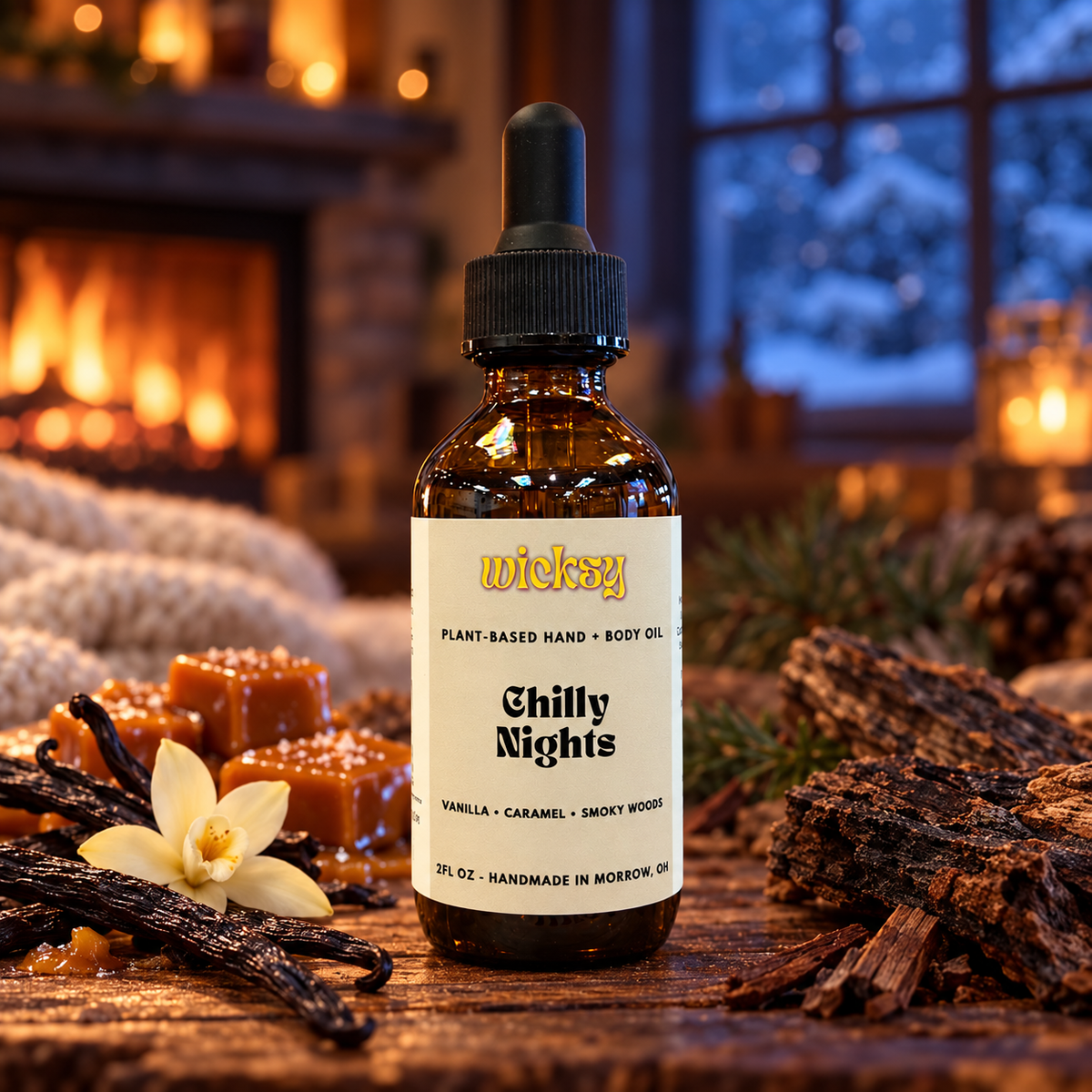 Chilly Nights Hand & Body Oil by Wicksy, photo 4