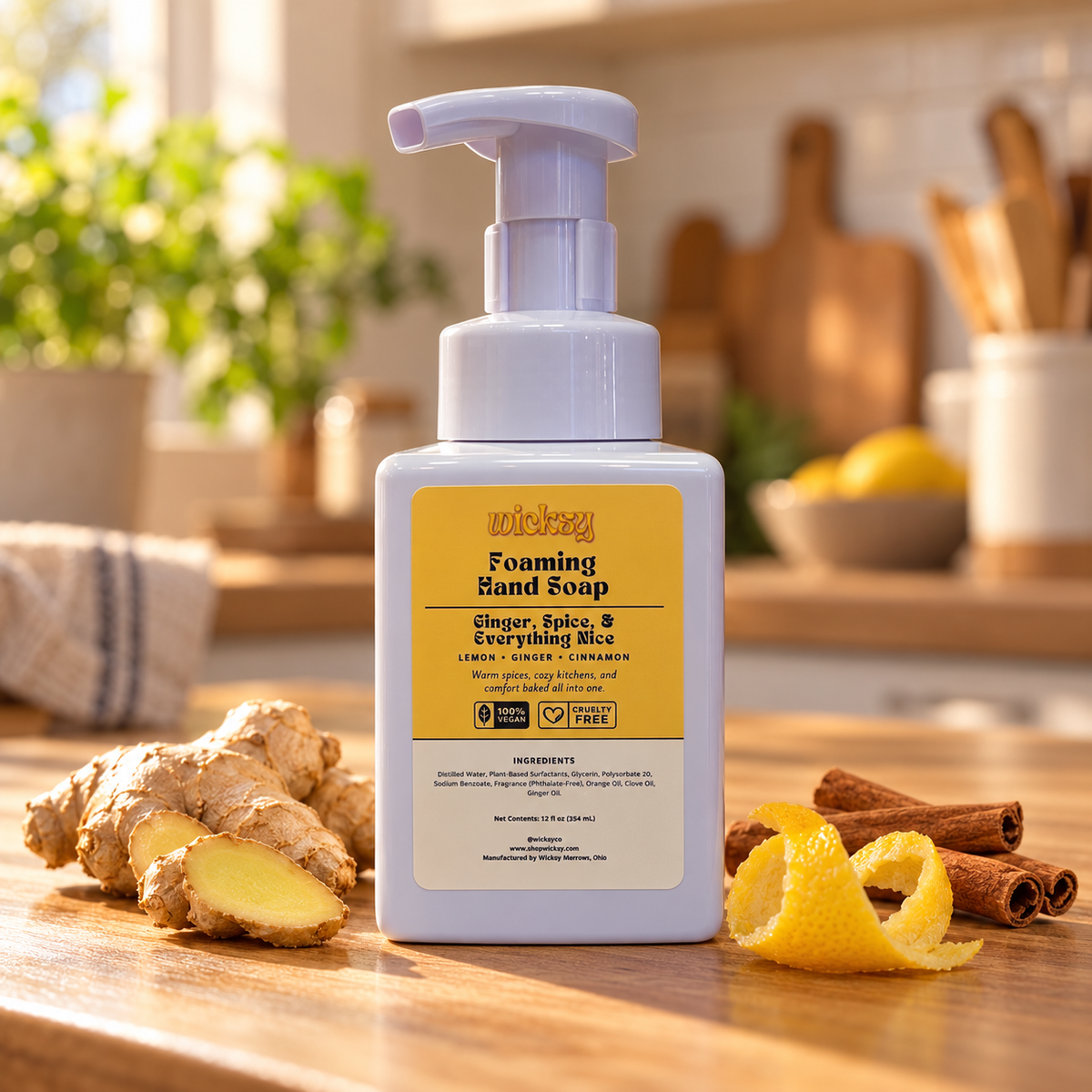 Ginger, Spice, & Everything Nice Foaming Hand Soap by Wicksy, photo 4