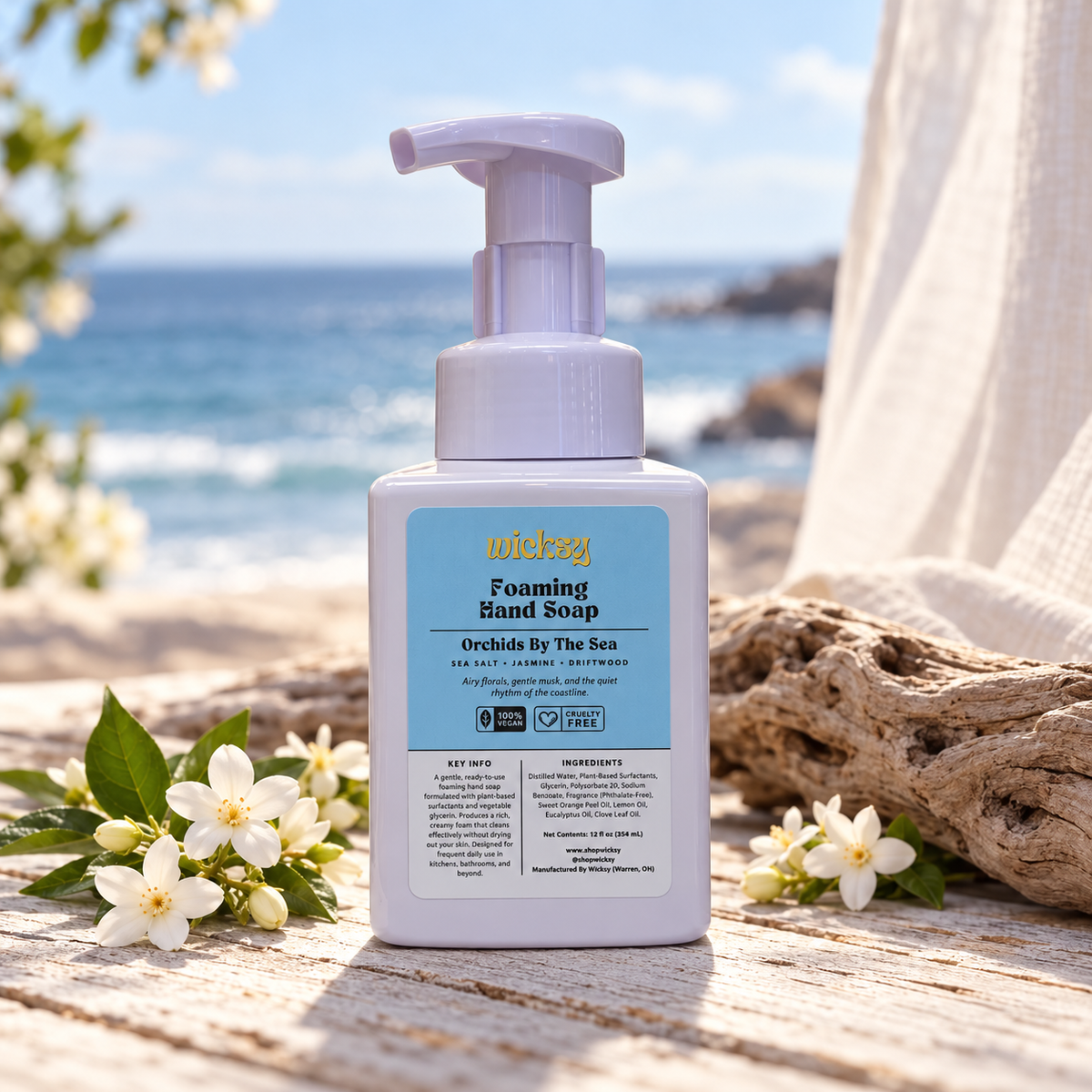 Orchids By The Sea Foaming Hand Soap by Wicksy, photo 4
