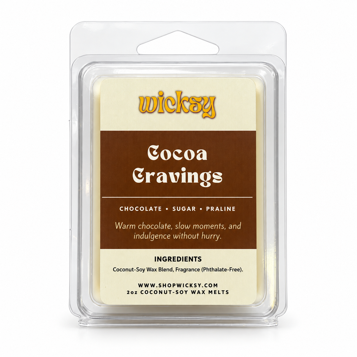Cocoa Cravings Wax Melt by Wicksy, photo 2