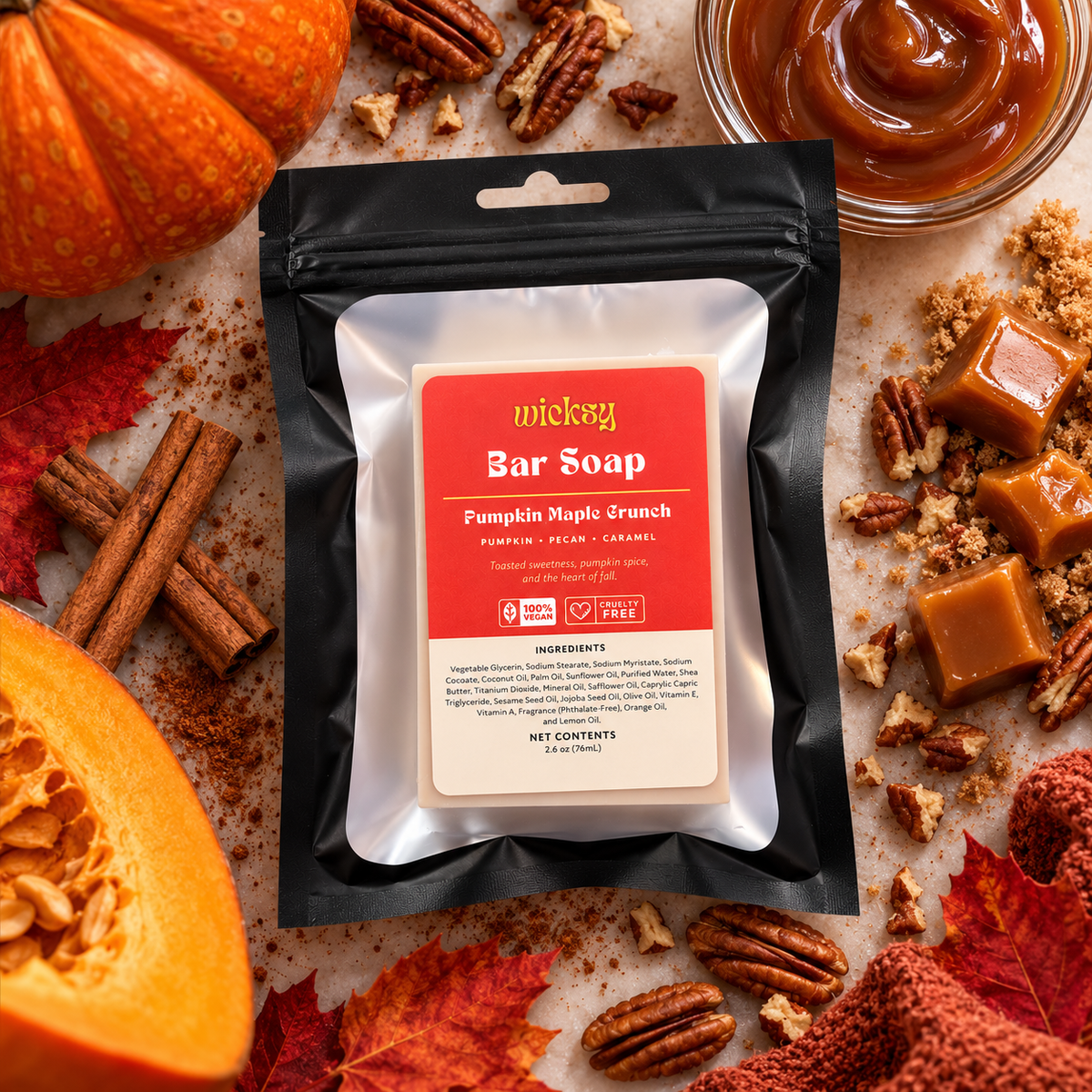 Pumpkin Maple Crunch Bar Soap by Wicksy, photo 3
