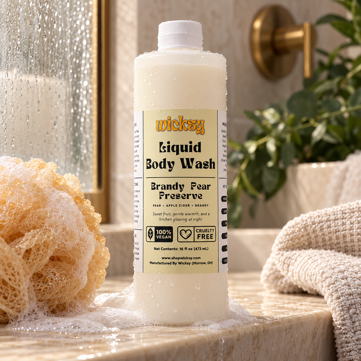 Brandy Pear Preserve Body Wash by Wicksy, photo 4