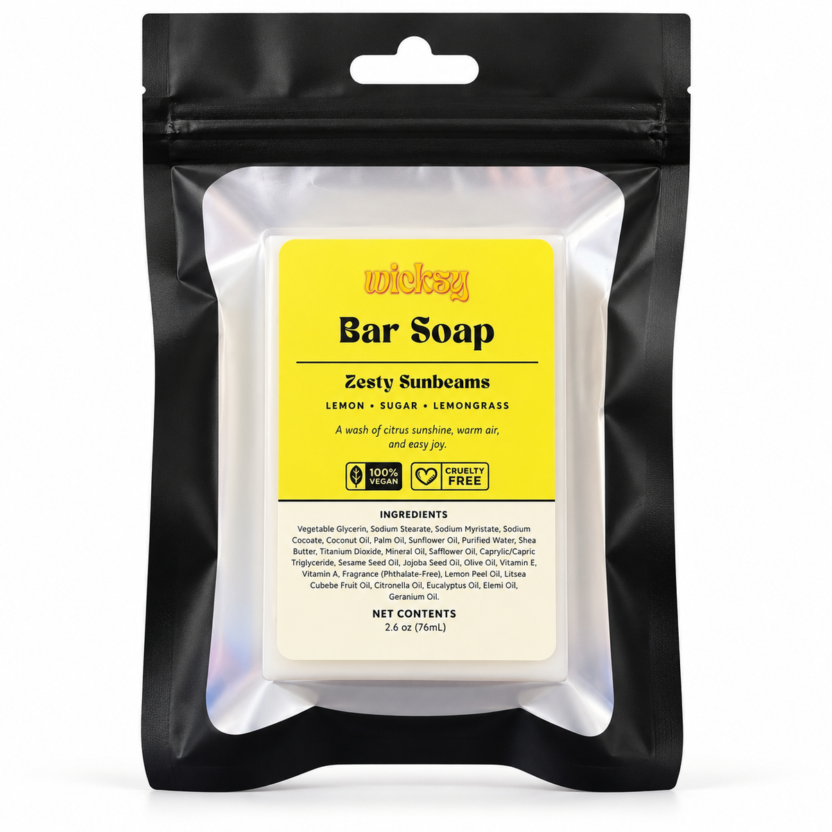 Zesty Sunbeams Bar Soap by Wicksy