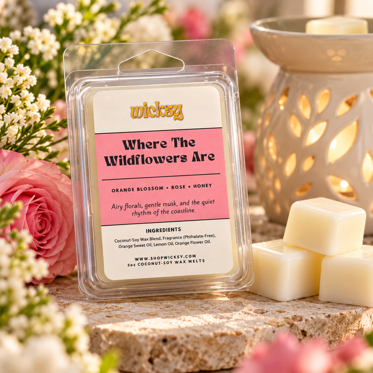 Where The Wildflowers Are Wax Melt by Wicksy, photo 3