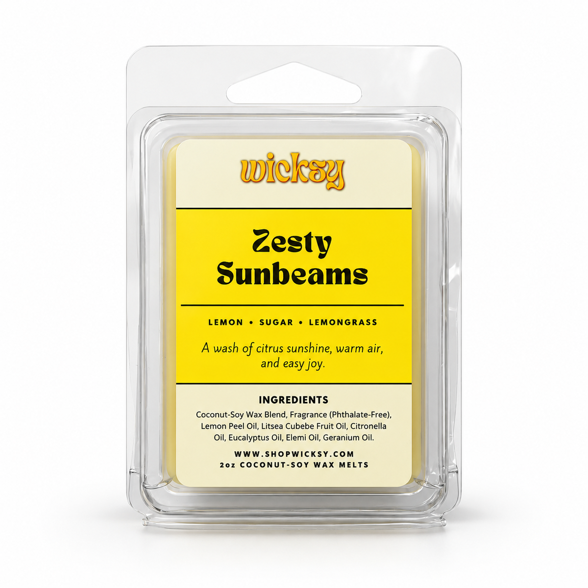 Zesty Sunbeams Wax Melt by Wicksy