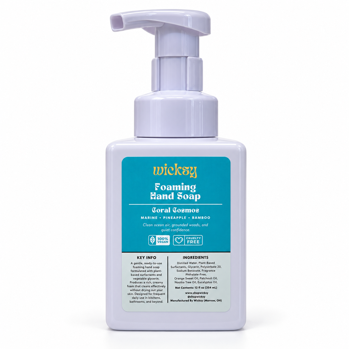 Coral Cosmos Foaming Hand Soap by Wicksy, photo 2