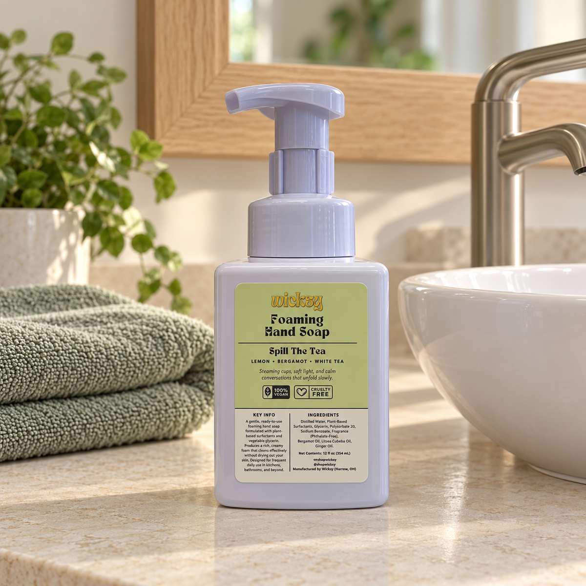 Spill The Tea Foaming Hand Soap by Wicksy, photo 3