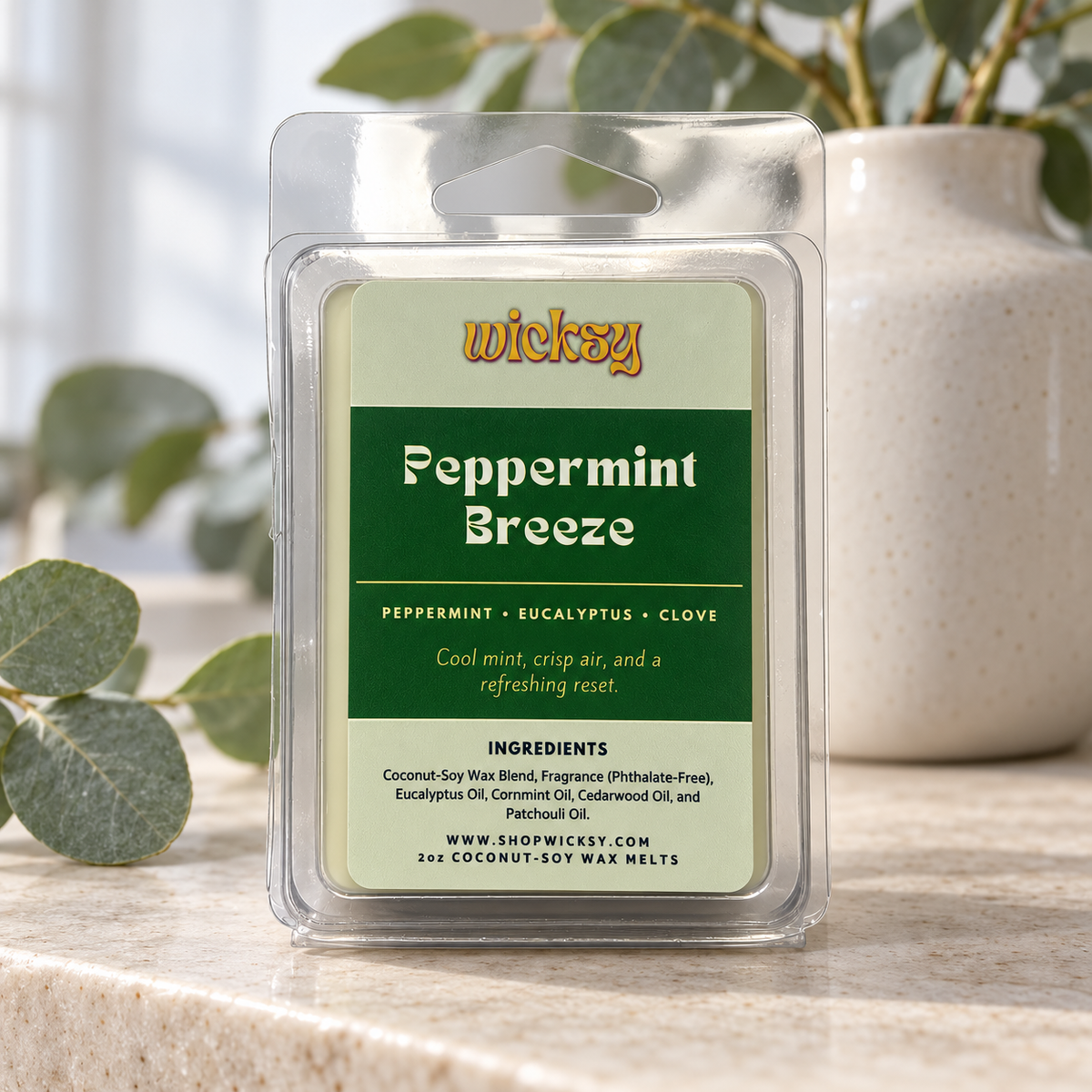 Peppermint Breeze Wax Melt by Wicksy, photo 3