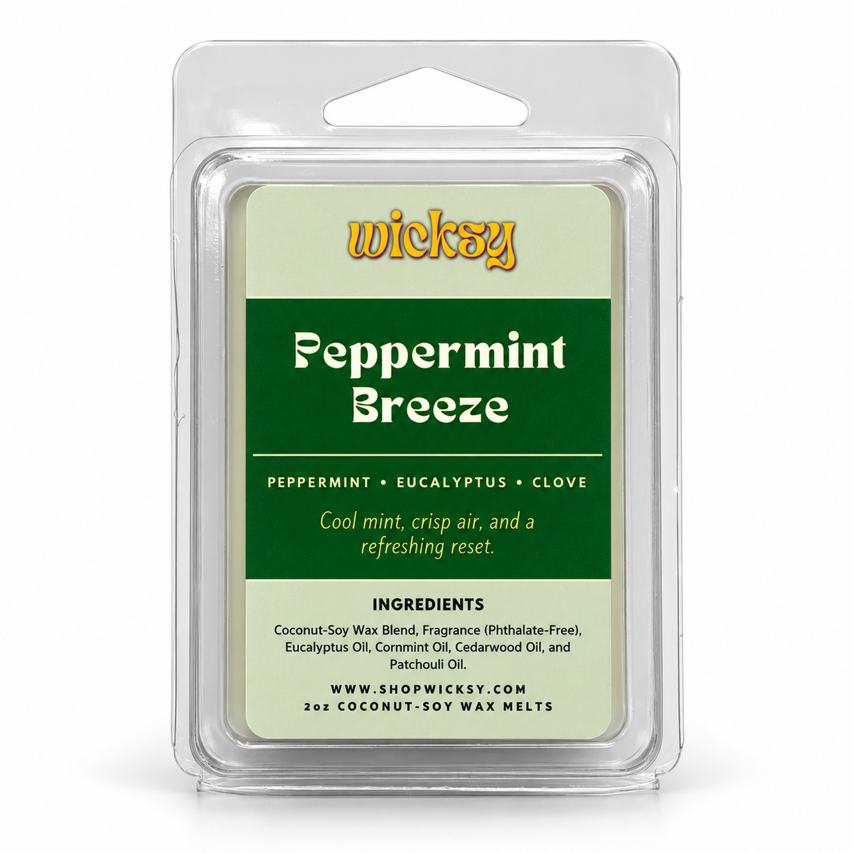 Peppermint Breeze Wax Melt by Wicksy