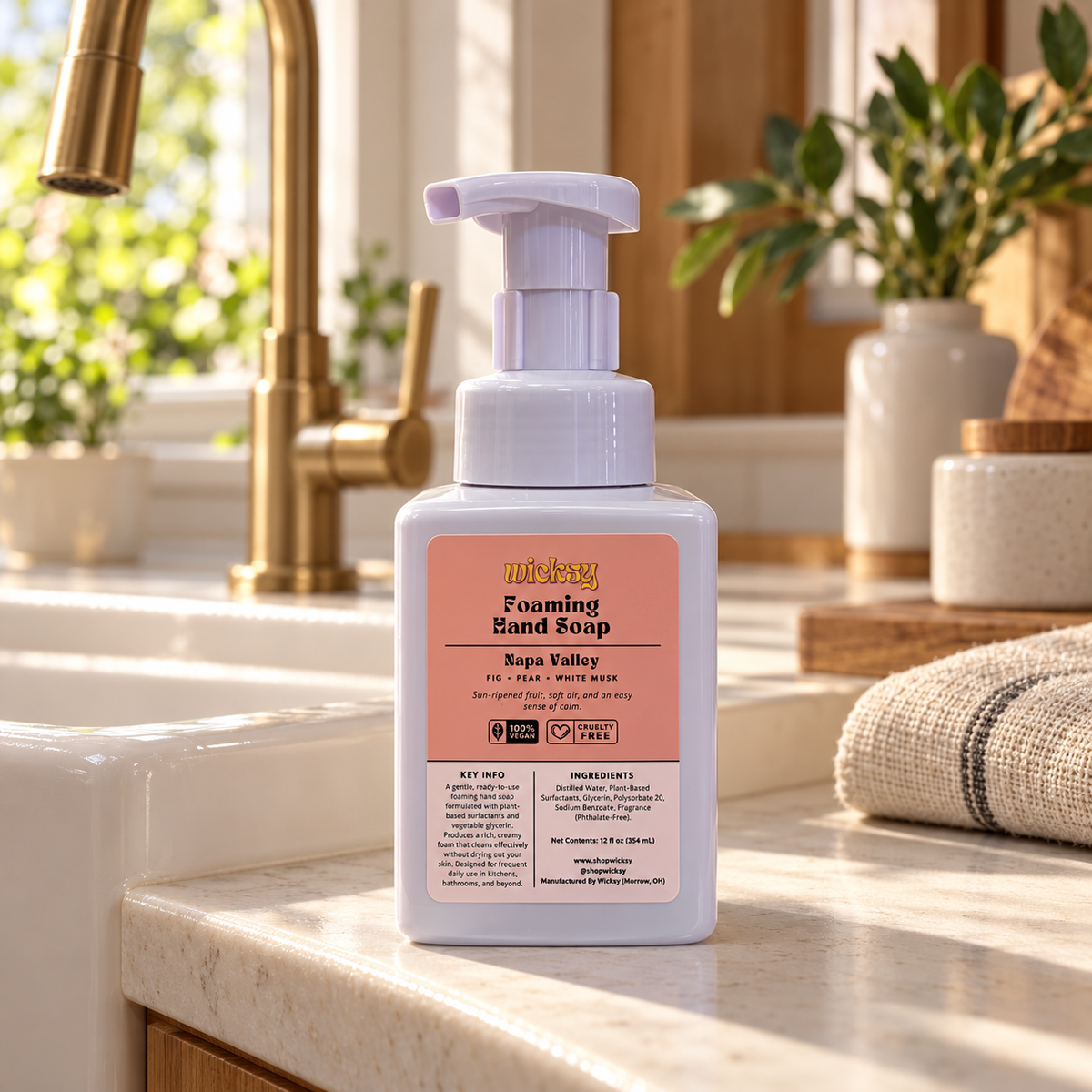 Napa Valley Foaming Hand Soap by Wicksy, photo 4