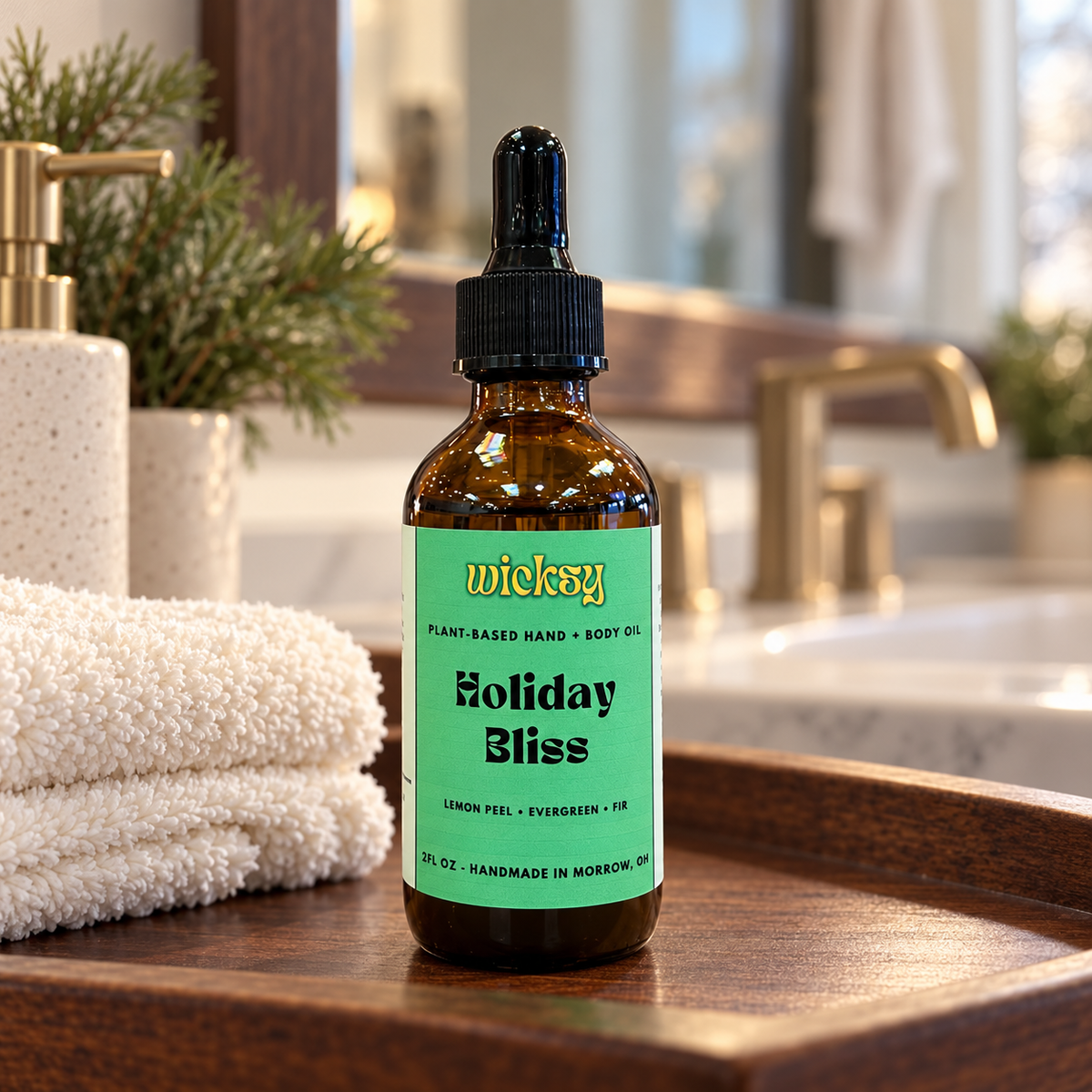 Holiday Bliss Hand & Body Oil by Wicksy, photo 5