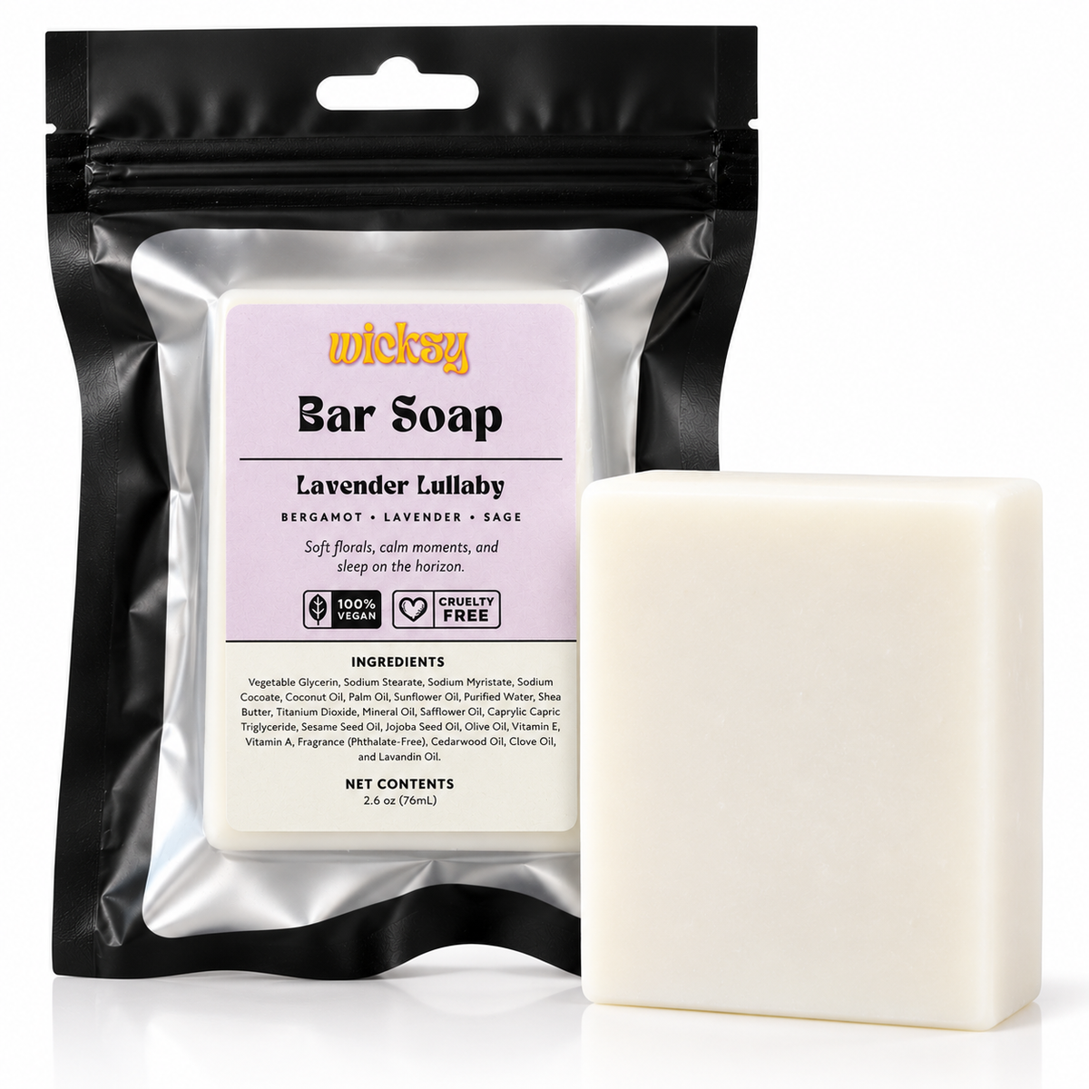 Lavender Lullaby Bar Soap by Wicksy, photo 2