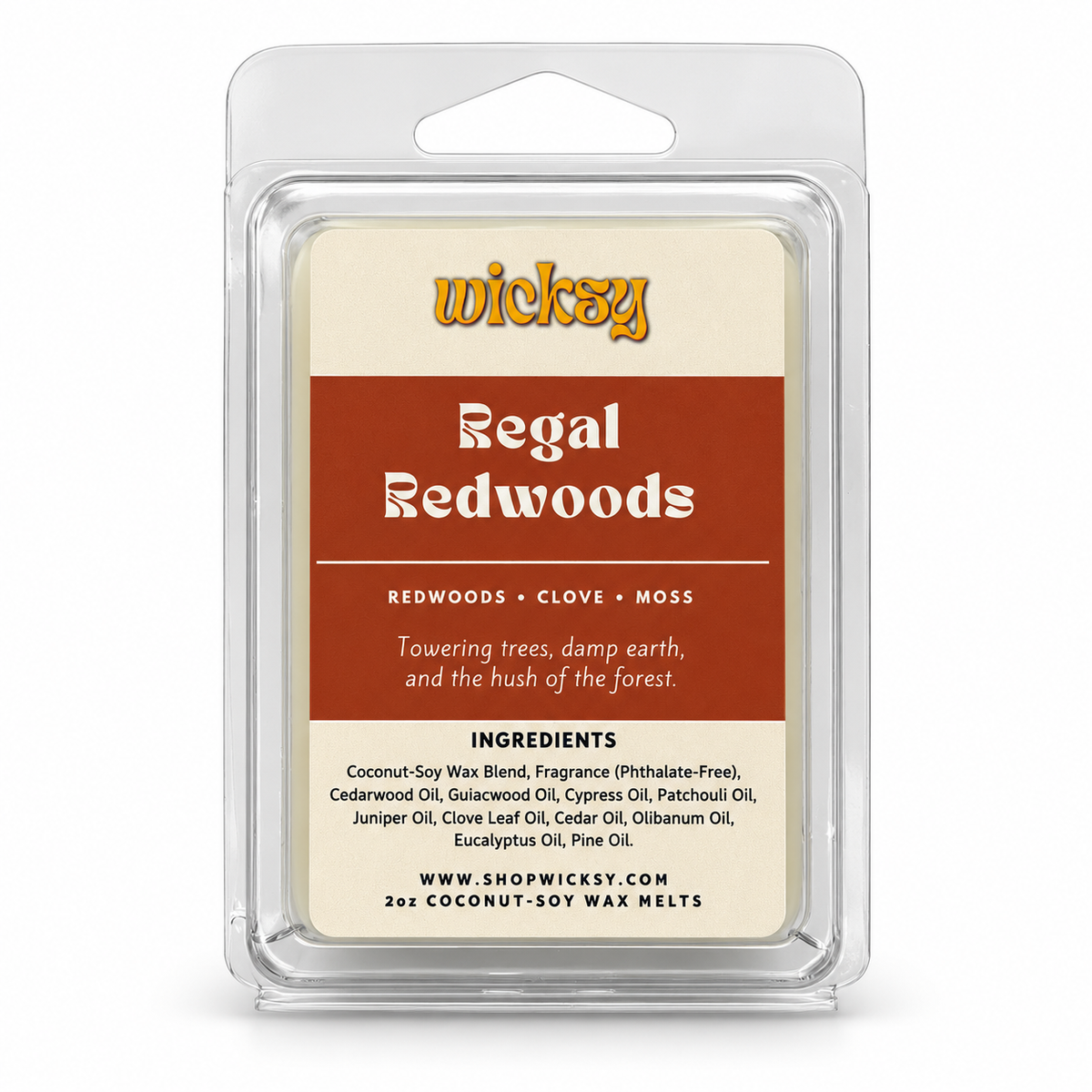 Regal Redwoods Wax Melt by Wicksy