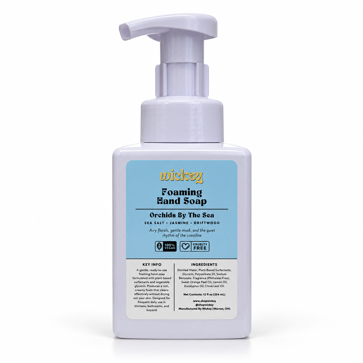 Orchids By The Sea Foaming Hand Soap by Wicksy