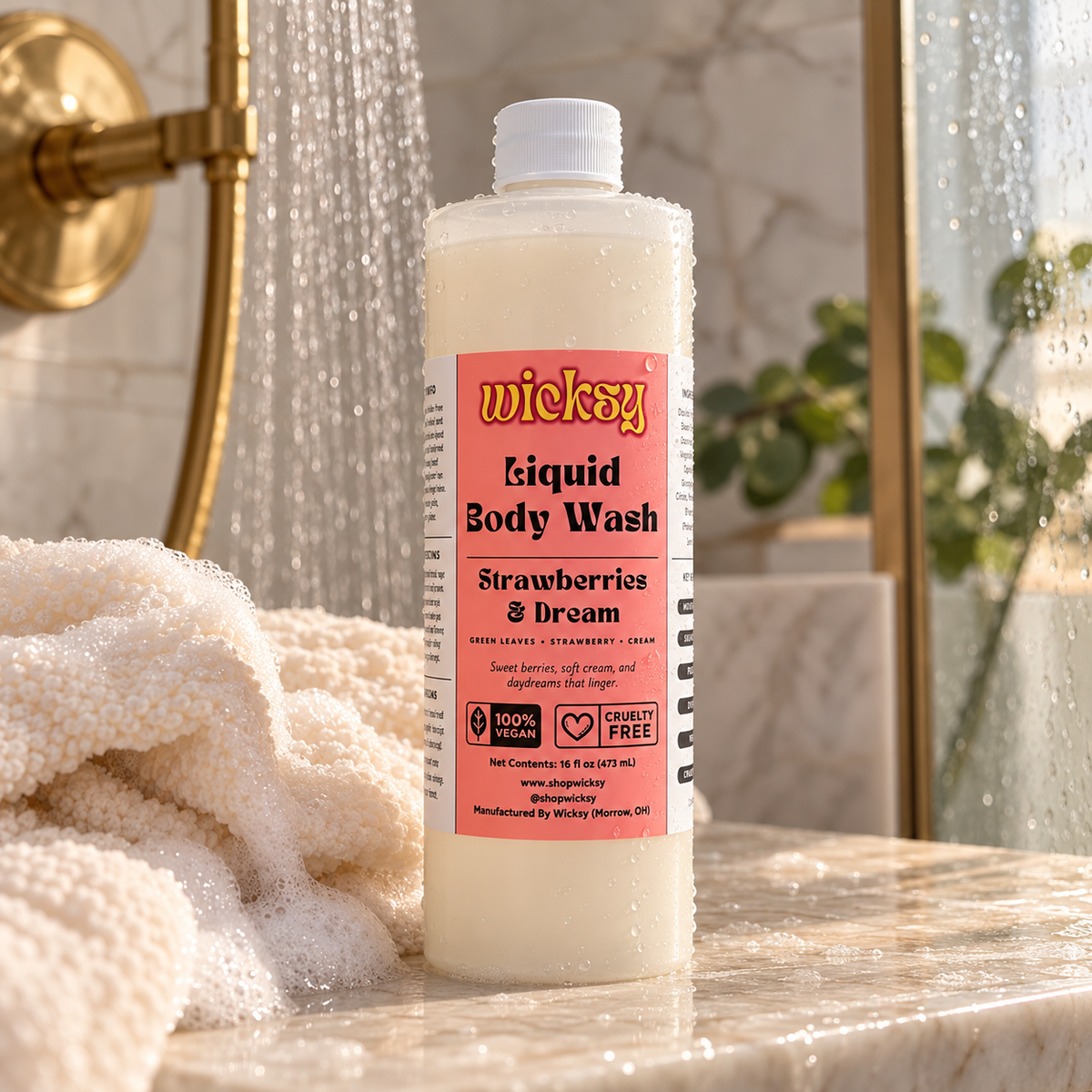 Strawberries & Dream Body Wash by Wicksy, photo 4