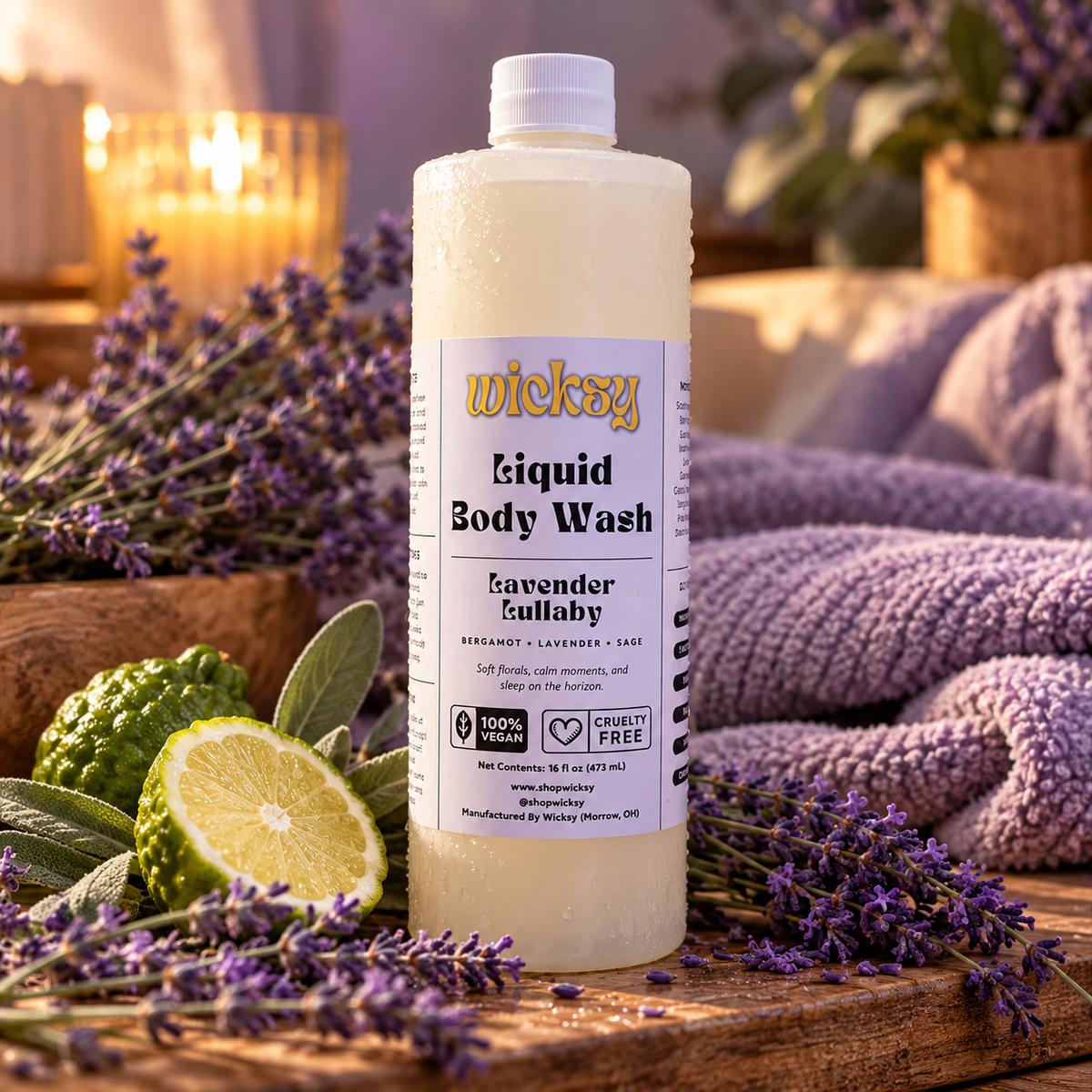 Lavender Lullaby Body Wash by Wicksy, photo 4