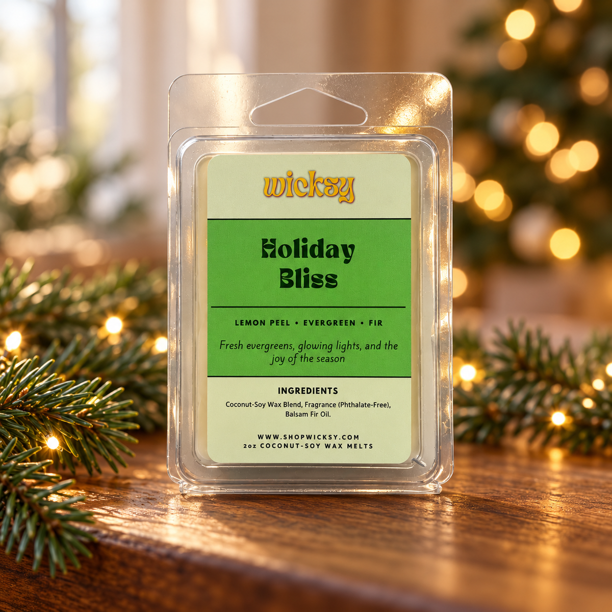 Holiday Bliss Wax Melt by Wicksy, photo 3