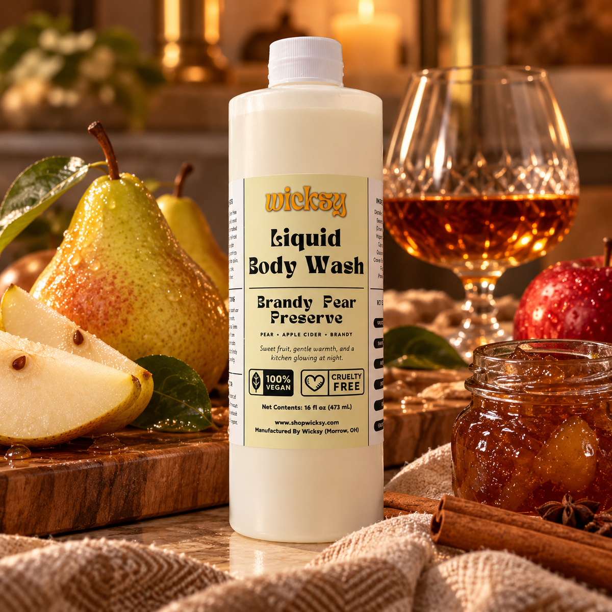 Brandy Pear Preserve Body Wash by Wicksy, photo 5