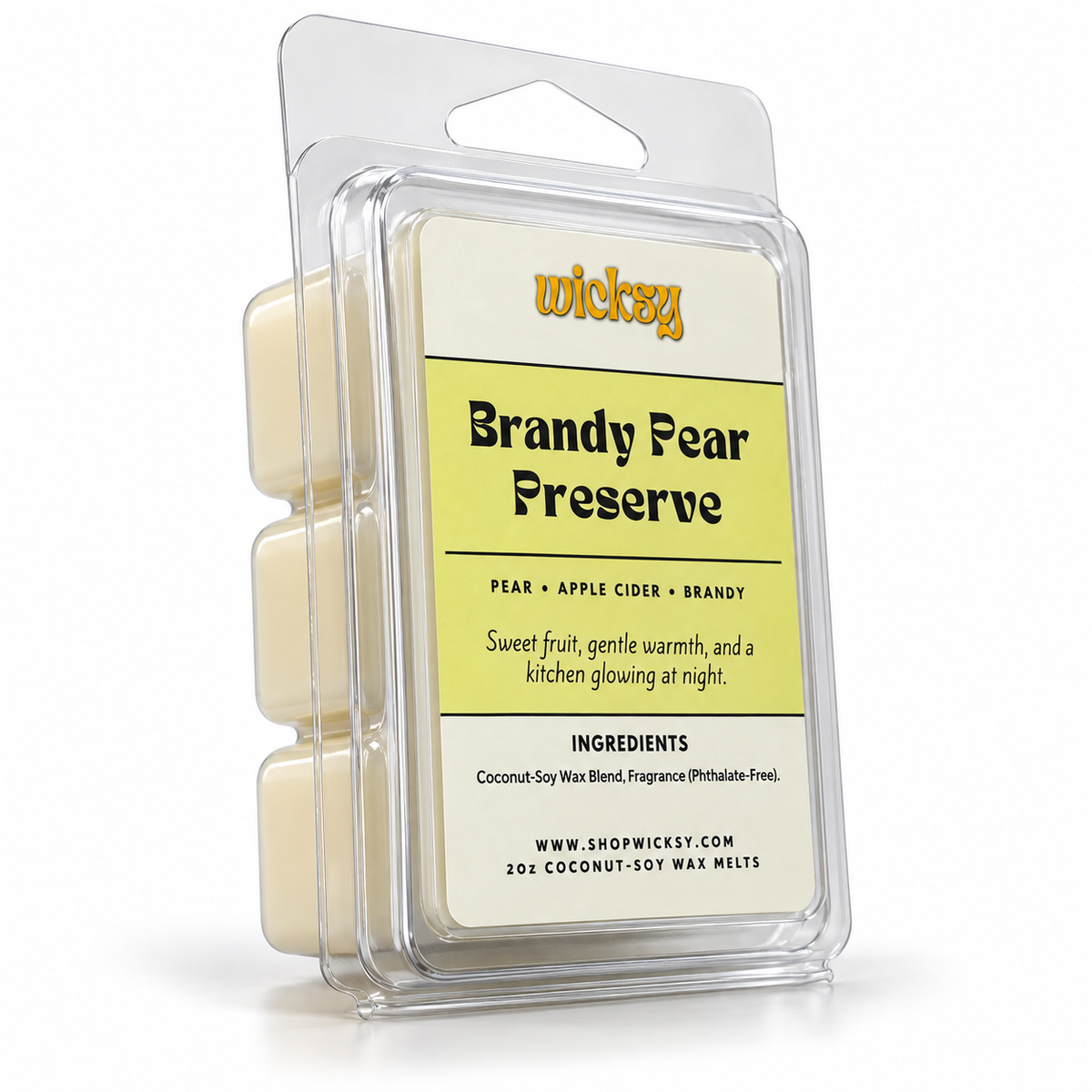 Brandy Pear Preserve Wax Melt by Wicksy