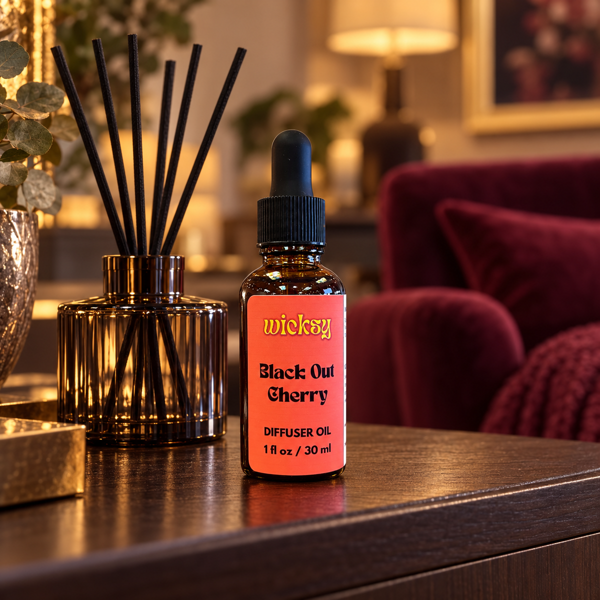 Black Out Cherry Diffuser Oil by Wicksy, photo 4