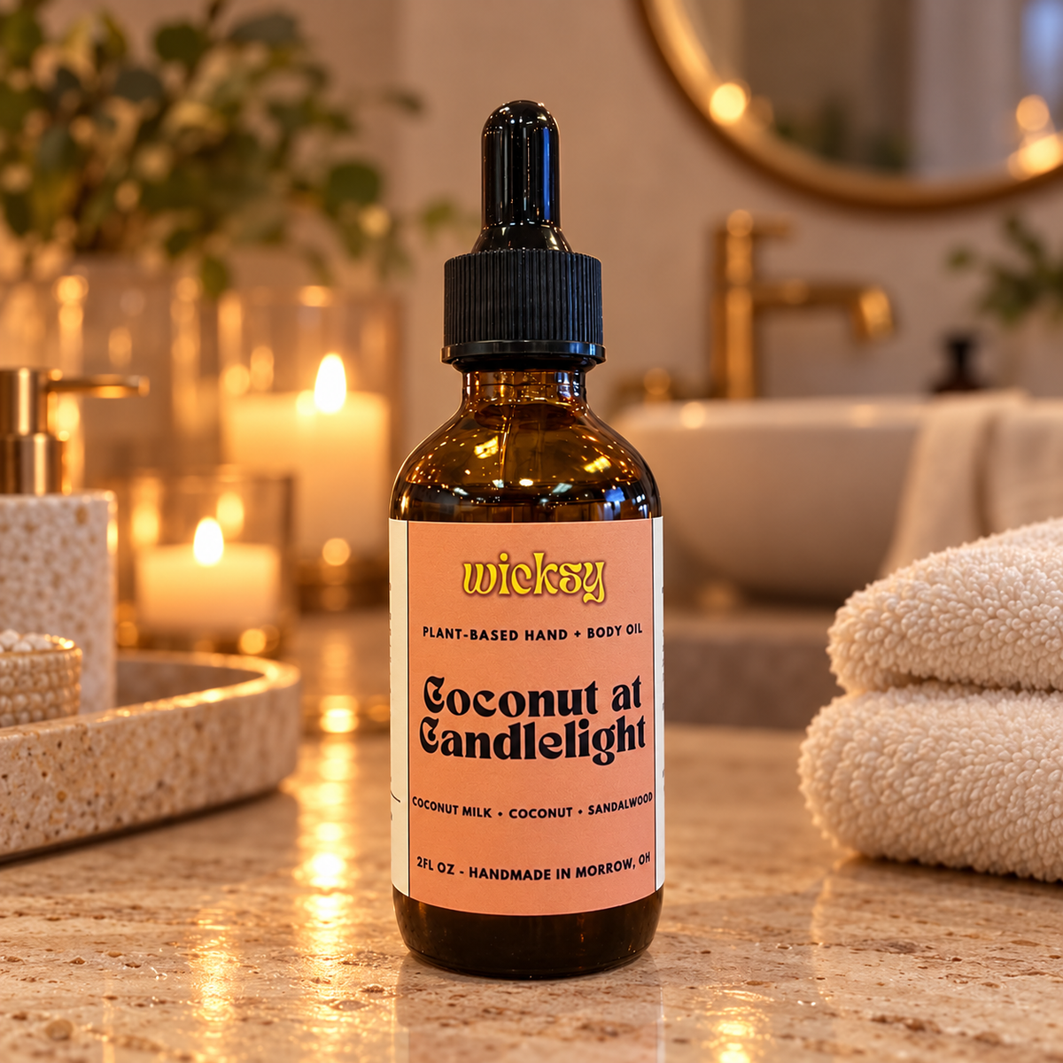 Coconut at Candlelight Hand & Body Oil by Wicksy, photo 5