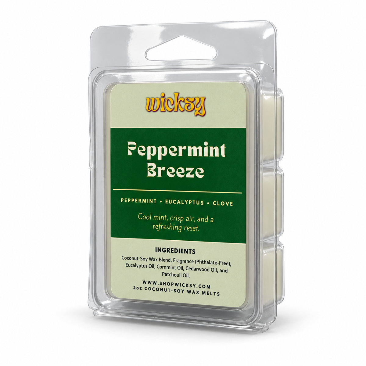 Peppermint Breeze Wax Melt by Wicksy, photo 2