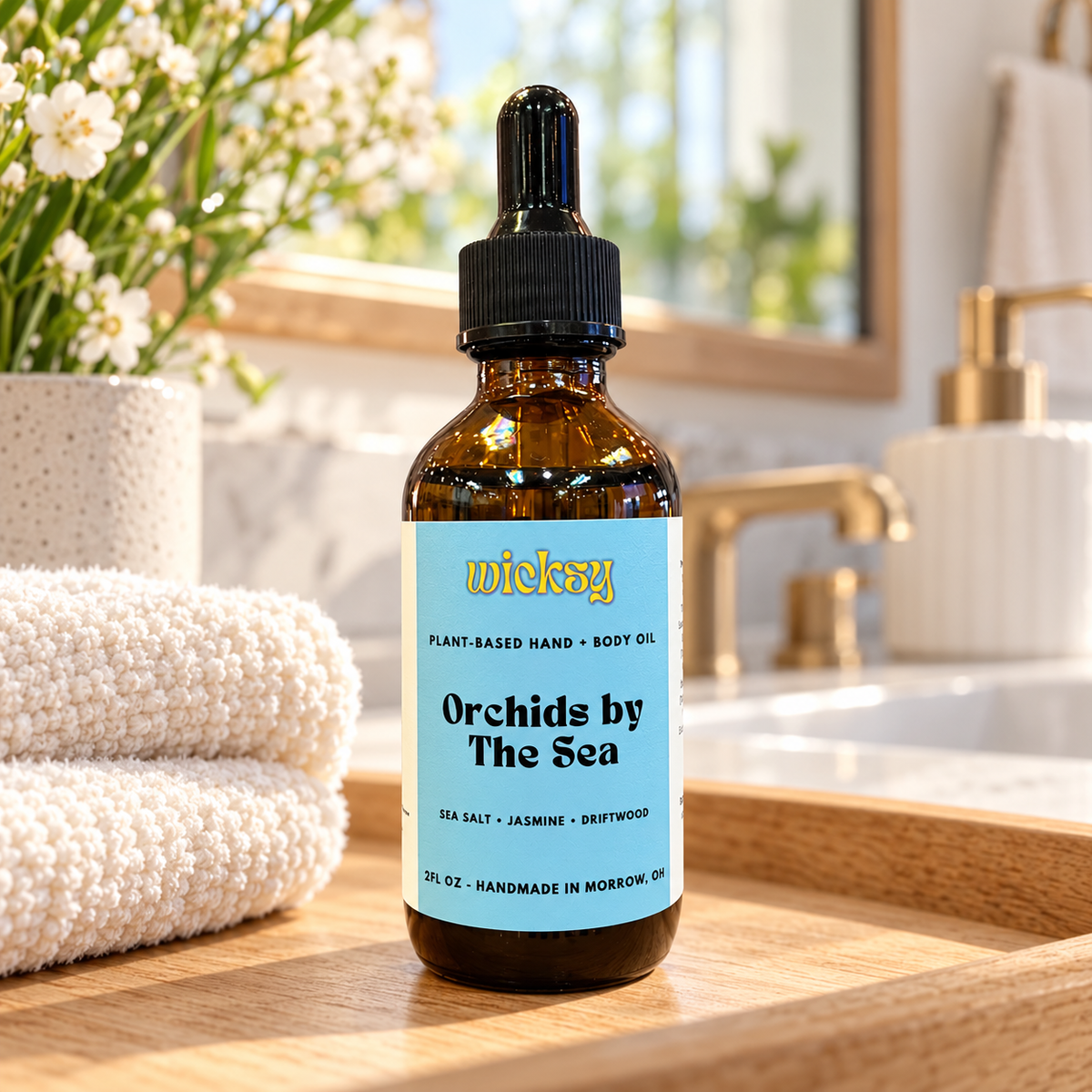 Orchids By The Sea Hand & Body Oil by Wicksy, photo 5