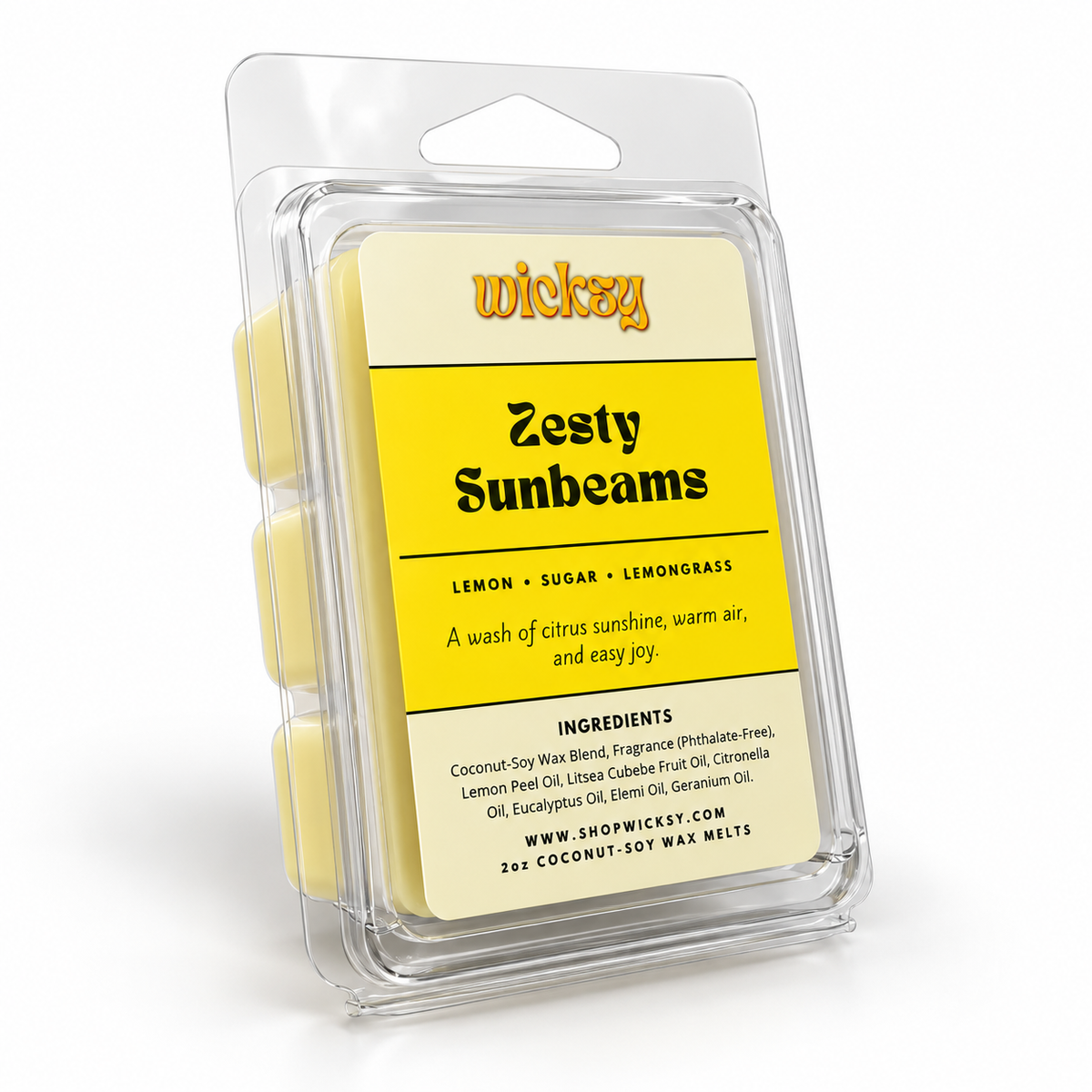 Zesty Sunbeams Wax Melt by Wicksy, photo 2