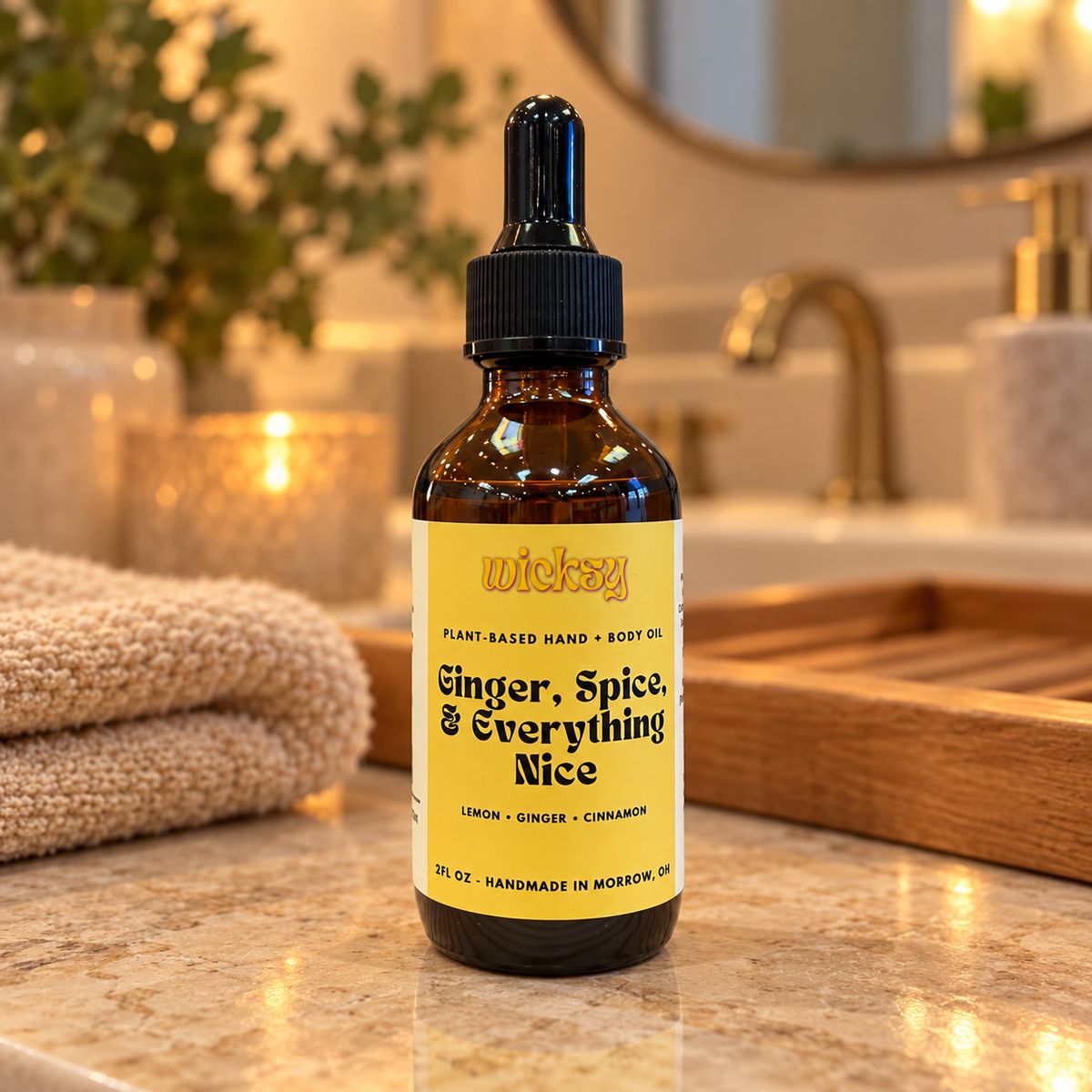 Ginger, Spice, & Everything Nice Hand & Body Oil by Wicksy, photo 5