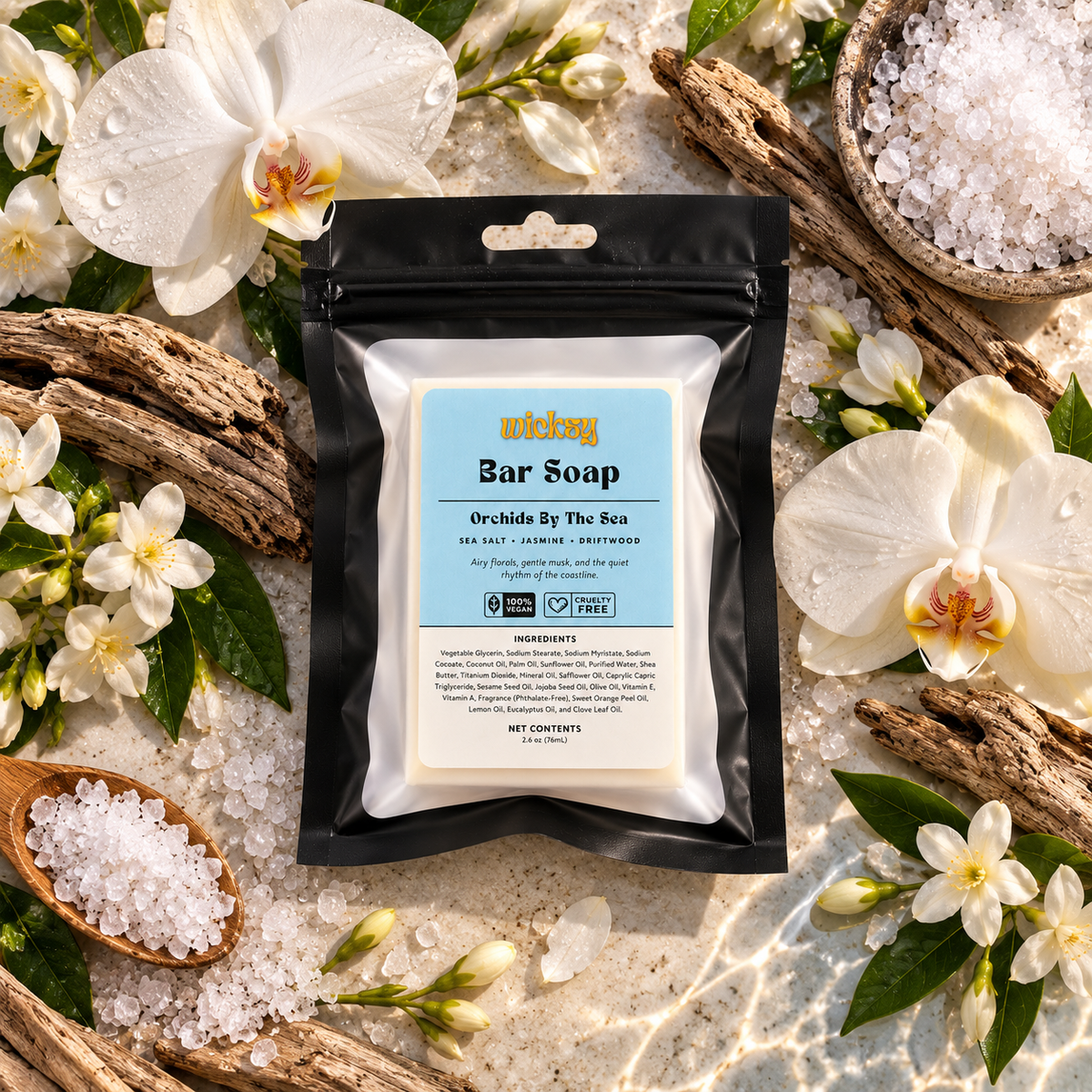 Orchids By The Sea Bar Soap by Wicksy, photo 3