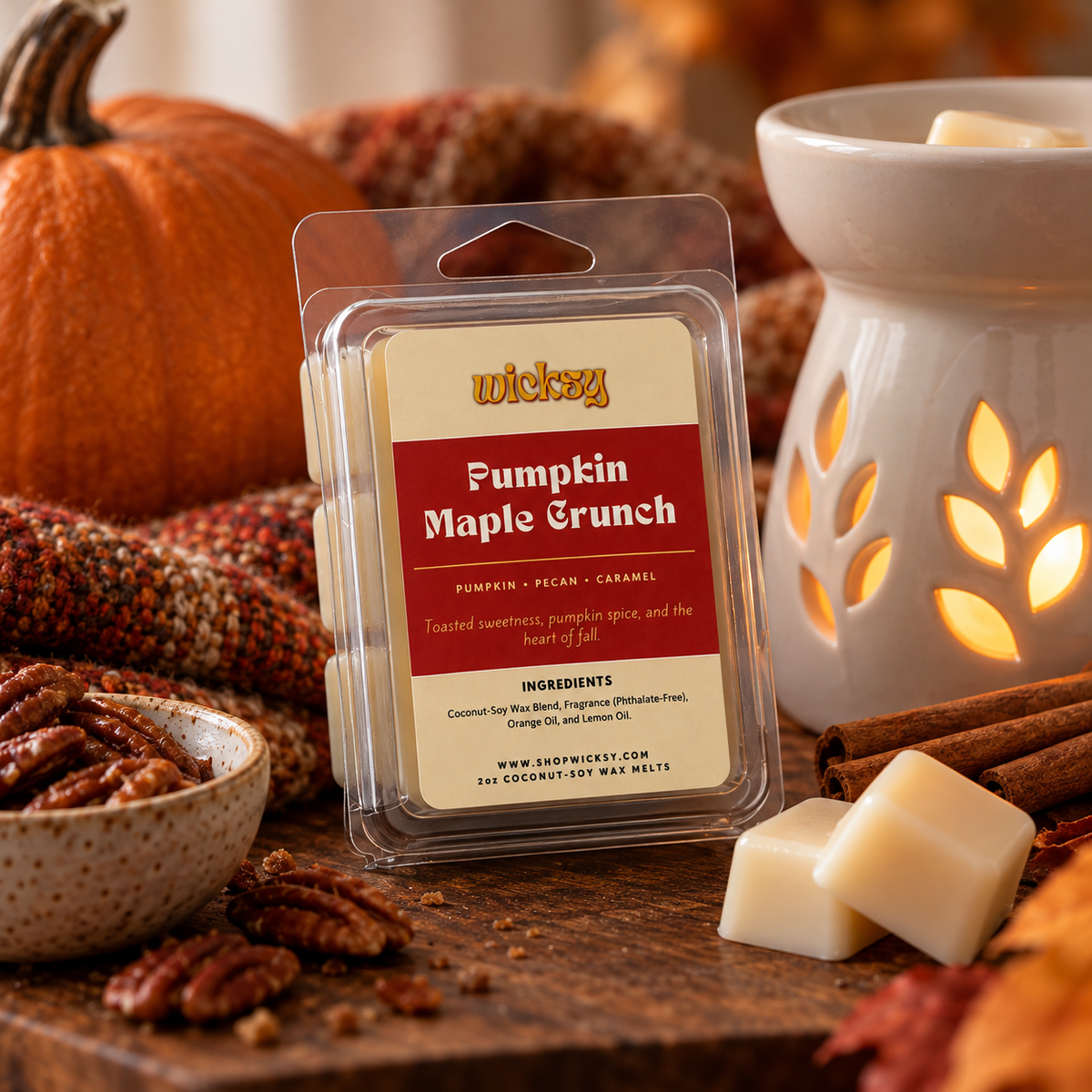 Pumpkin Maple Crunch Wax Melt by Wicksy, photo 3